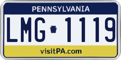 PA license plate LMG1119