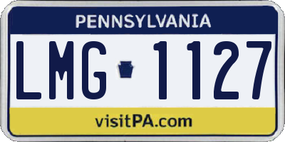 PA license plate LMG1127