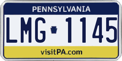 PA license plate LMG1145