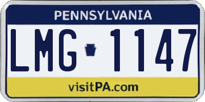 PA license plate LMG1147