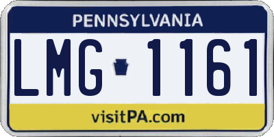 PA license plate LMG1161