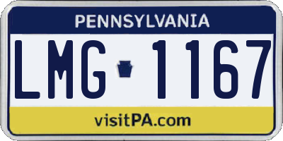 PA license plate LMG1167