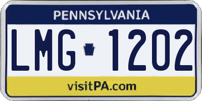 PA license plate LMG1202