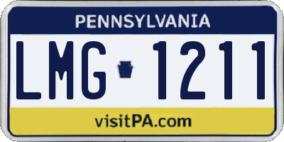 PA license plate LMG1211