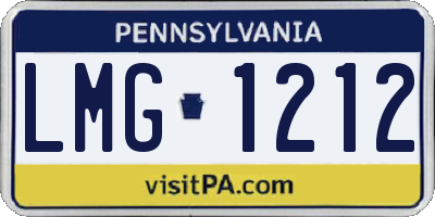 PA license plate LMG1212