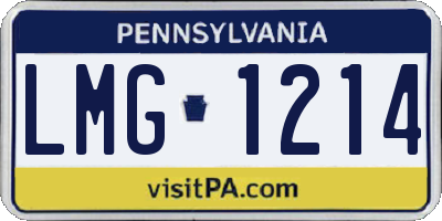 PA license plate LMG1214