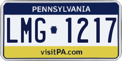 PA license plate LMG1217