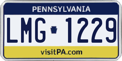 PA license plate LMG1229