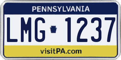 PA license plate LMG1237