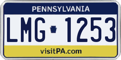 PA license plate LMG1253