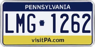 PA license plate LMG1262