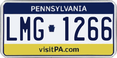 PA license plate LMG1266