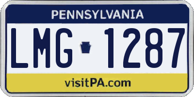 PA license plate LMG1287