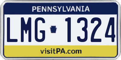 PA license plate LMG1324