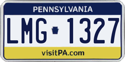 PA license plate LMG1327