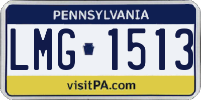PA license plate LMG1513