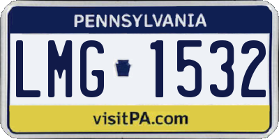 PA license plate LMG1532