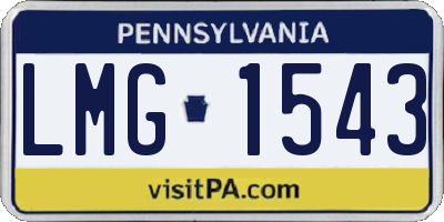 PA license plate LMG1543