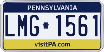 PA license plate LMG1561
