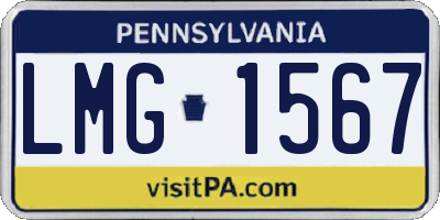 PA license plate LMG1567