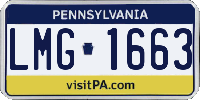 PA license plate LMG1663