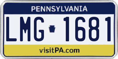 PA license plate LMG1681