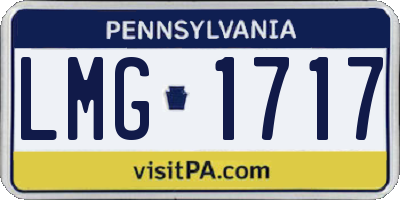 PA license plate LMG1717