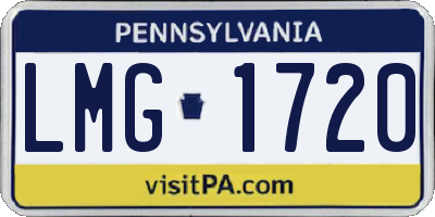 PA license plate LMG1720