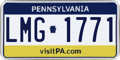 PA license plate LMG1771