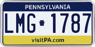 PA license plate LMG1787