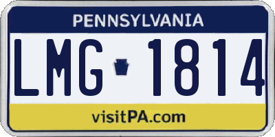 PA license plate LMG1814