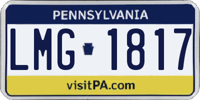 PA license plate LMG1817