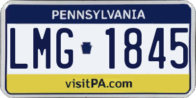 PA license plate LMG1845