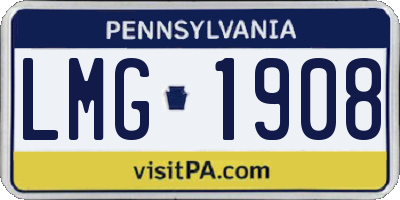 PA license plate LMG1908