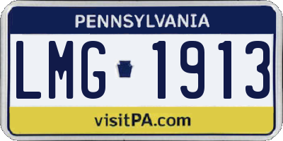PA license plate LMG1913