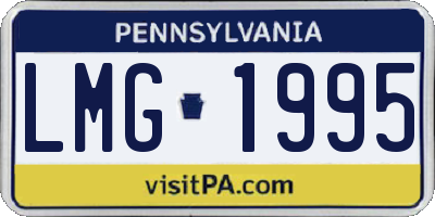 PA license plate LMG1995