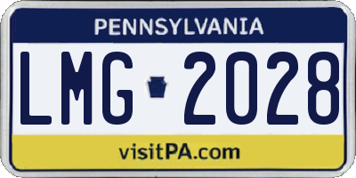 PA license plate LMG2028