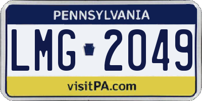 PA license plate LMG2049