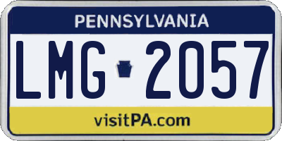 PA license plate LMG2057