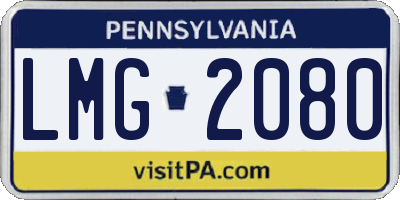 PA license plate LMG2080