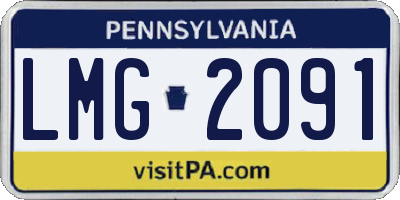 PA license plate LMG2091