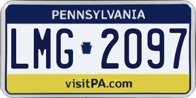 PA license plate LMG2097