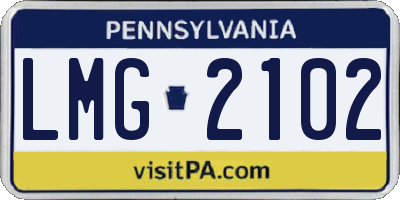 PA license plate LMG2102