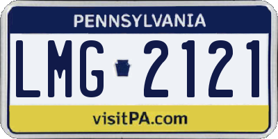 PA license plate LMG2121