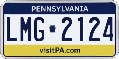 PA license plate LMG2124