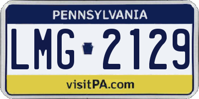 PA license plate LMG2129