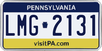 PA license plate LMG2131