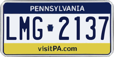 PA license plate LMG2137