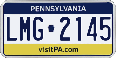 PA license plate LMG2145