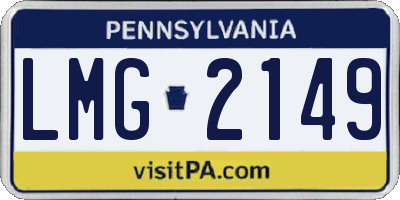 PA license plate LMG2149